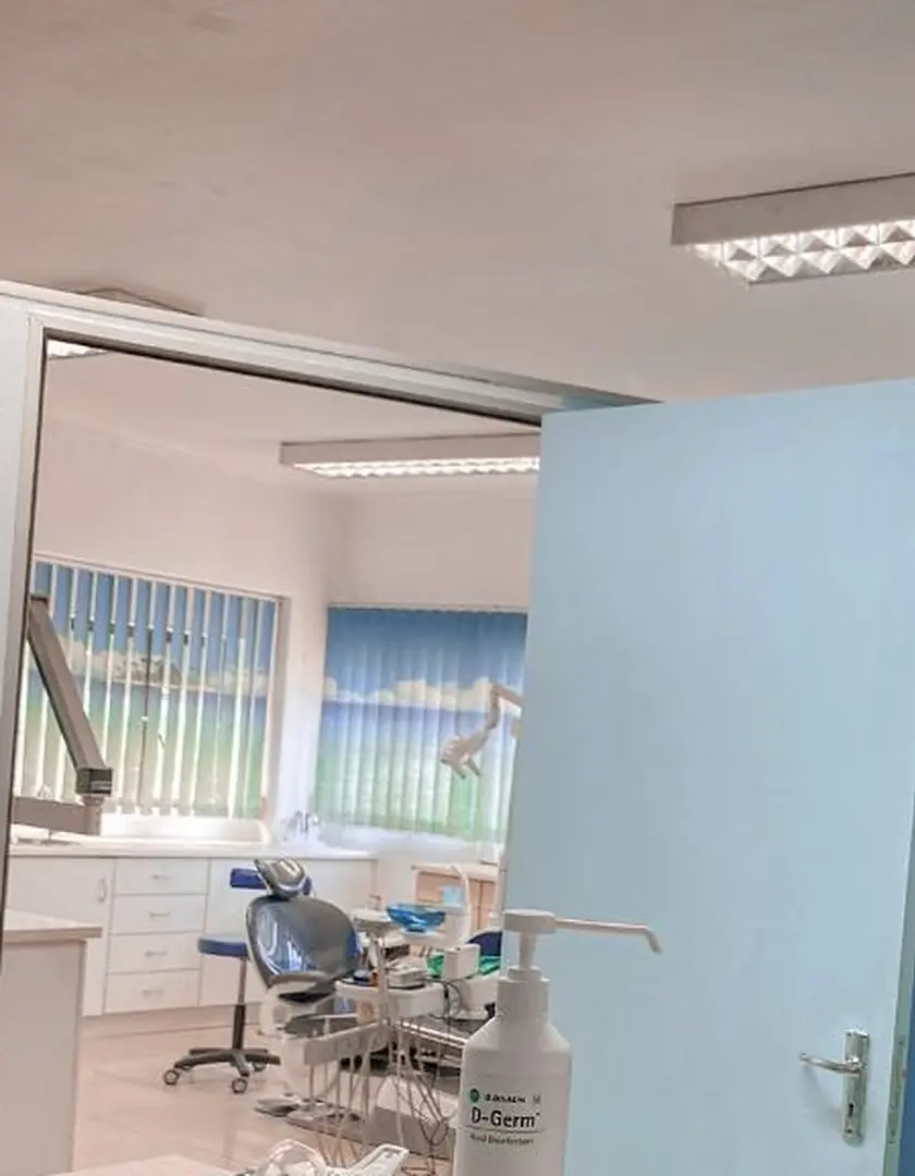 View from reception into the treatment room at Durban Dental Care